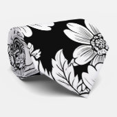 Chique monochroom bloem luxe patroon (2) stropdas (Opgerold)