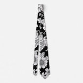 Chique monochroom bloem luxe patroon (2) stropdas (Achterkant)