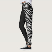 Chique Monochroom Dames Zwart & Wit Leggings (Links)