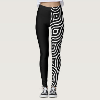 Chique Monochroom Dames Zwart & Wit Leggings