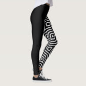 Chique Monochroom Dames Zwart & Wit Leggings (Rechts)
