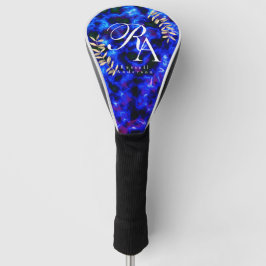 Chique monogram blauw golfheadcover