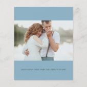 Chique Monogram Crest Goud blauw bloemenfoto bruil (Achterkant)