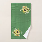 Chique monogram initiaal modern boerderijgroen bad handdoek (Handdoek)