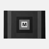 Chique Monogram Initiaal Modern Elegant Cool Desig Deurmat (Voorkant)