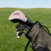 Chique Monogram Initiaal Naam Stof Blush Roze Golfheadcover (Insitu)