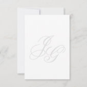 Chique monogram initialen zwart wit Save The Date (Achterkant)