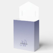 Chique Monogram Marmer Blauw Glitter Drips Bedankdoosjes (Geopend)