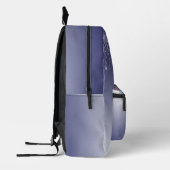 Chique Monogram Marmer Blauw Glitter Drips Bedrukte Rugzak (Links)