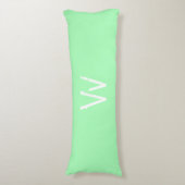 Chique Monogram Mintgroen Lichaamskussen (Voorkant Verticaal)