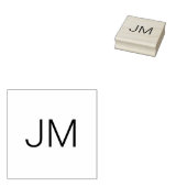 Chique monogram oversized Initialen hout Rubberstempel (Gestempeld)