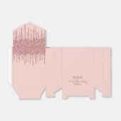 Chique Monogram Roos Gouden Glitter Drips Bedankdoosjes (Uitgevouwen)