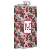 Chique monogram  roze 'Cherry Pop' Heupfles (Rechts)