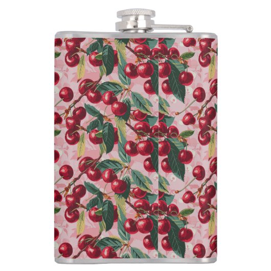 Chique monogram  roze 'Cherry Pop' Heupfles (Achterkant)