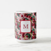 Chique monogram  roze 'Cherry Pop' Koffiemok (Center)
