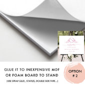 Chique Monogram Roze en Wit Bruiloft Welkomstbord Poster