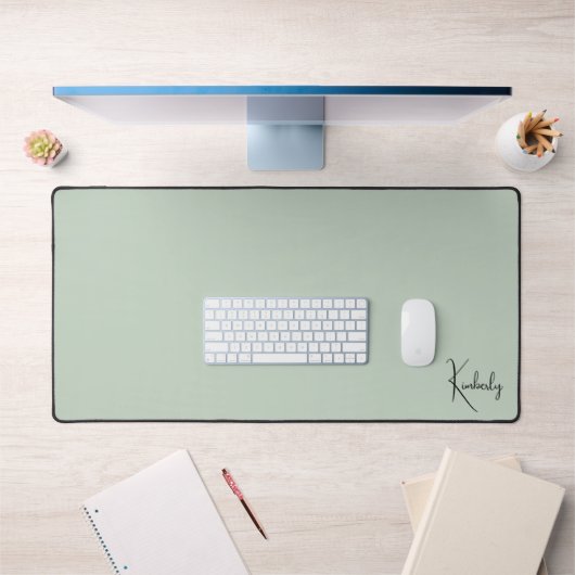Chique Monogram Sage Groen Bureaumat (Kantoor 1)