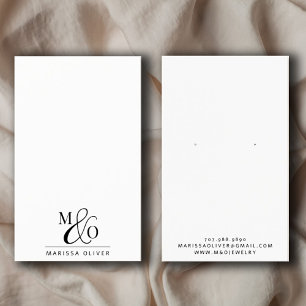 Chique Monogram Sieraden Designer Visitekaartje
