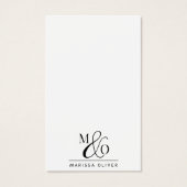 Chique Monogram Sieraden Designer Visitekaartje (Voorkant)