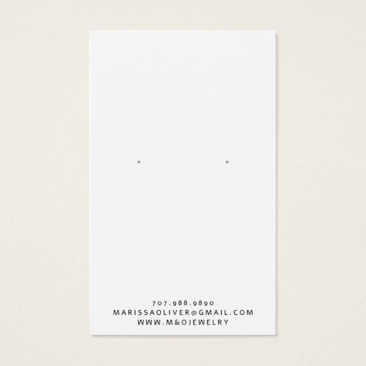 Chique Monogram Sieraden Designer Visitekaartje (Achterkant)