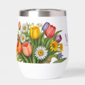 Chique Monogram Spring Bouquet Daffodil Tulp Daisy (Achterkant)