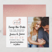 Chique Monogram Trouwringen Save Or Swap De Datum The Date (Voorkant / Achterkant)