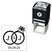 Chique Monogram trouwringen Zelfinktende Stempel (In situ)