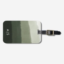 Chique Monogram Waterverf Jungle Groen Ombre