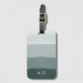 Chique Monogram Waterverf Limed Spruce Ombre Bagagelabel