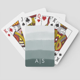 Chique Monogram Waterverf Limed Spruce Ombre Pokerkaarten
