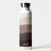 Chique Monogram Waterverf Notenbruin Ombre Waterfles (Links)