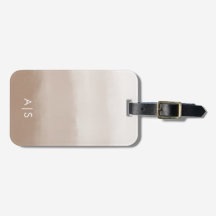 Chique Monogram Waterverf Paddestoel Bruin Ombre