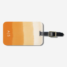 Chique monogram Waterverf pompoen Sinaasappel Ombr