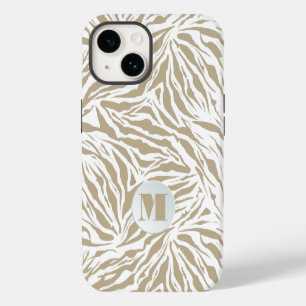 Chique Monogram Zebra iPhone 14 Hoesje