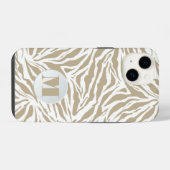 Chique Monogram Zebra iPhone Hoesje (Achterkant horizontaal)