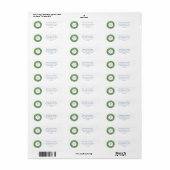 Chique monogramma buksboog retouradres etiket (Full Sheet)
