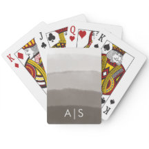 Chique Monogrammed Waterverf Davy Grey Ombre