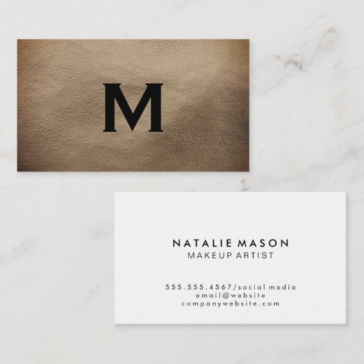 Chique Monogrammen Visitekaartje (Voorkant / Achterkant)