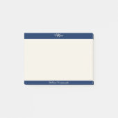 Chique monogramnotities met eigen naam post-it® notes (Voorkant)
