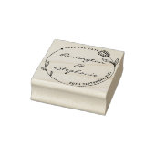 Chique mooie bloem rond bewaar de datum rubberstempel (Stempel)