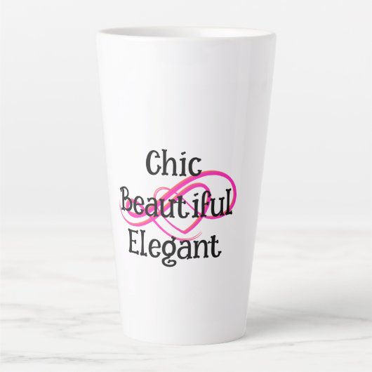 Chique, mooie, elegante Latte mok (Voorkant)