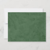 Chique Moss Groen Goud Bruiloft RSVP Kaart (Achterkant)