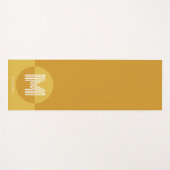 Chique mosterd geel geometrisch modern monogram yogamat (Voorkant (horizontaal))
