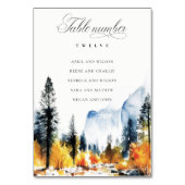 Chique Mountain Herfst Landscape Bruiloft Zittingk Kaart (Achterkant)