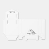 Chique Mr en Mrs zwart stropdas gala bruiloft Bedankdoosjes (Uitgevouwen)