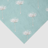 Chique munt witte paardenbloem bloemen tissuepapier (Detail)