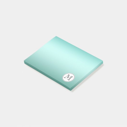 Chique muntmonogram post-it® notes (Schuin)