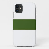Chique naadloze donkergroene middenstreep op wit Case-Mate iPhone case (Achterkant)