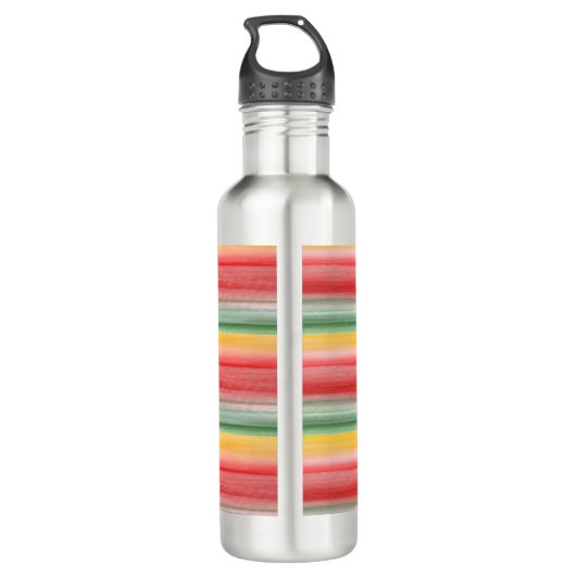 Chique naam en monogram op strepen waterfles  (Achterkant)