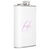 Chique naam Monogram Initiaal letter kalligrafie Heupfles (Rechts)